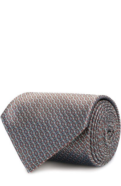 Мужской шелковый галстук с узором BRIONI, арт. 062H00/P7449