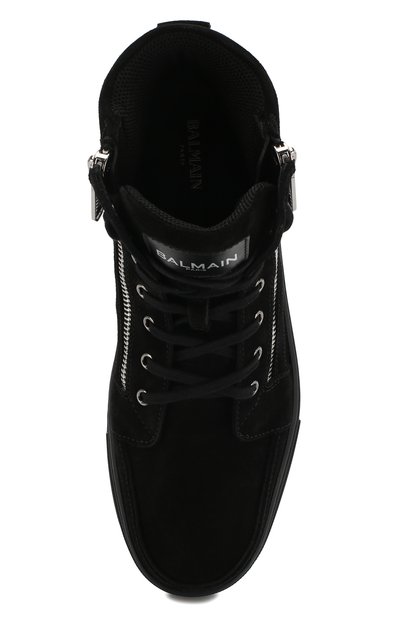 Замшевые кеды BALMAIN черного цвета по цене 81900 руб., арт. RM1C020/LCWE, фото 5 Замшевые кеды BALMAIN, арт. RM1C020/LCWE, фото 5