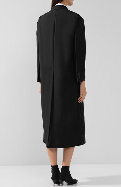 Однотонное двубортное пальто PRADA черного цвета по цене 215000 руб., арт. P677H-1RWP-F0002, фото 4 Однотонное двубортное пальто PRADA, арт. P677H-1RWP-F0002, фото 4