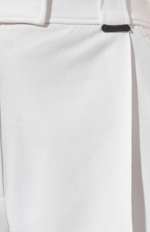 Хлопковые шорты Brunello Cucinelli ML824EN489 Белый  ML824EN489 Фото 5