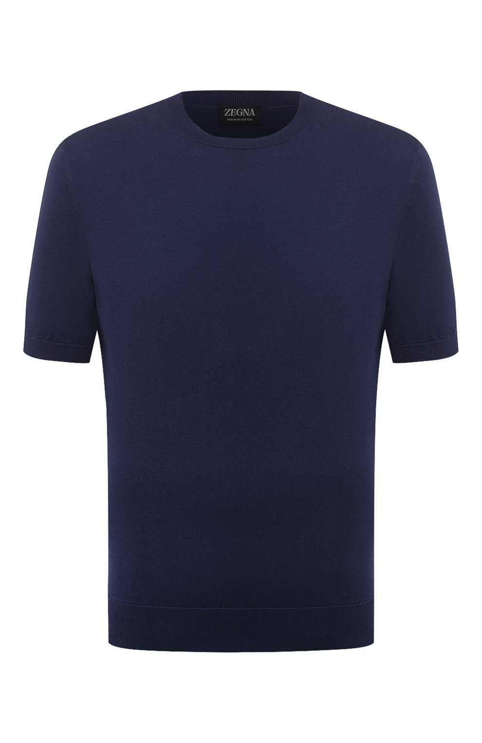 Хлопковый джемпер ZEGNA синего цвета по цене 83300 руб., арт. UDC90A7/C10, фото 1 Хлопковый джемпер ZEGNA, арт. UDC90A7/C10, фото 1