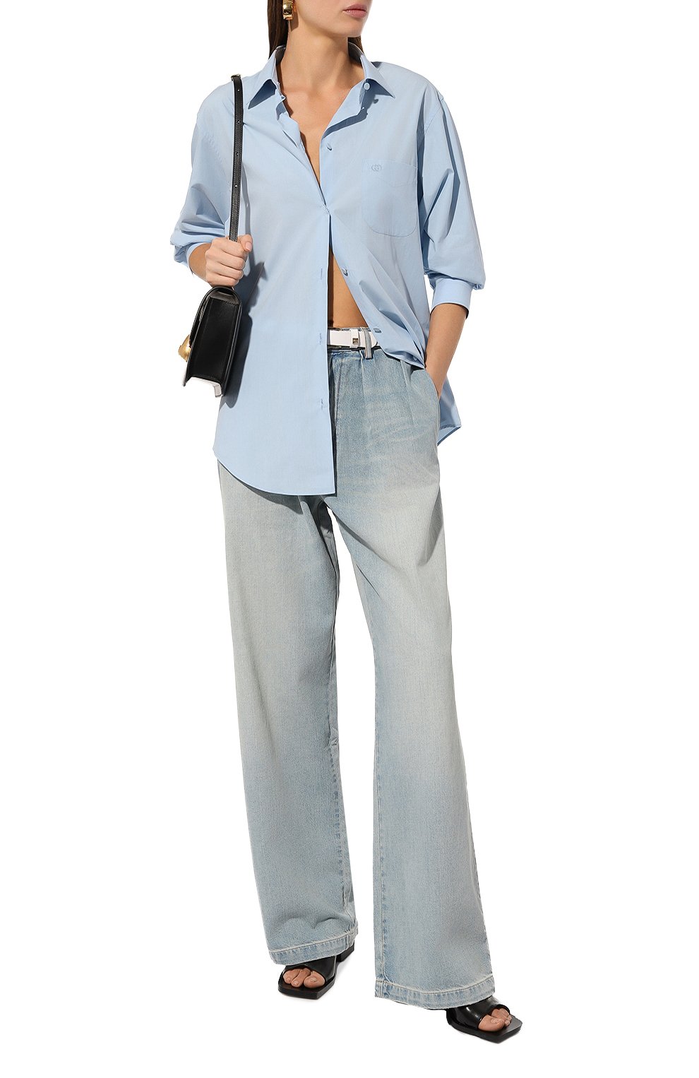 Хлопковая рубашка GUCCI, арт. 619474 ZAEVU, фото 2