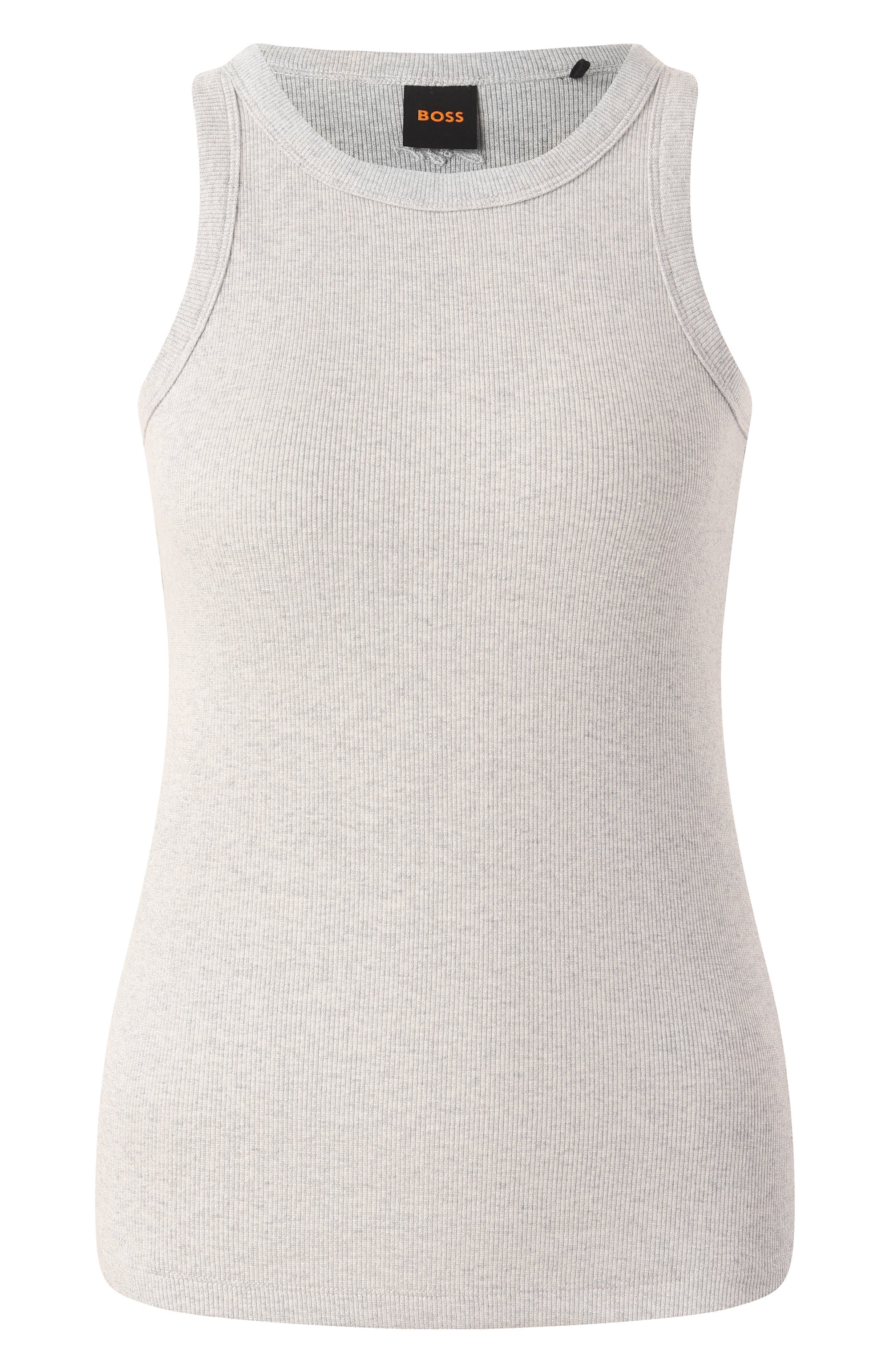 Хлопковая майка BOSS ORANGE серого цвета по цене 5975 руб., арт. 50535744, фото 1 Хлопковая майка BOSS ORANGE, арт. 50535744, фото 1