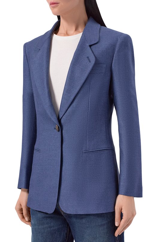 Жакет из шелка и шерсти Giorgio Armani GW002824/TE20034 Синий  GW002824/TE20034 Фото 3