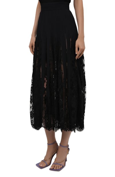 Юбка из хлопка и шелка DOLCE & GABBANA, арт. F4B6XT/FUABF, фото 3