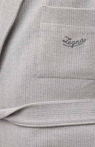 Халат из хлопка и шерсти ZEGNA, арт. N6H651230, фото 5