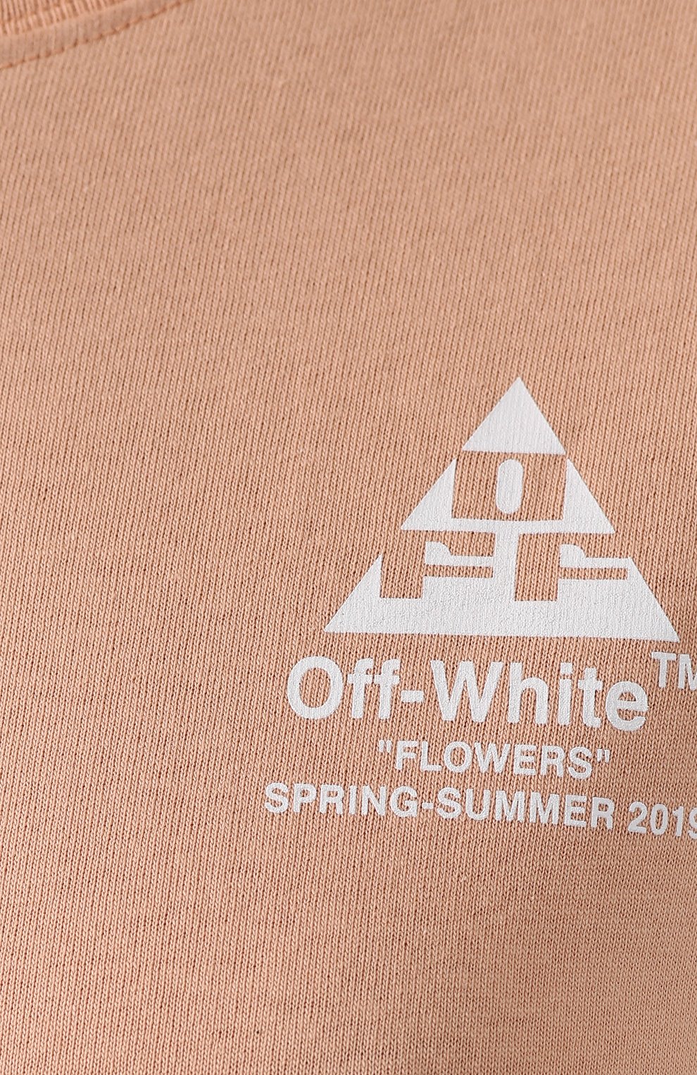 Хлопковая футболка OFF-WHITE бежевого цвета по цене 56700 руб., арт. 0WAA049R19B070540301, фото 5 Хлопковая футболка OFF-WHITE, арт. 0WAA049R19B070540301, фото 5