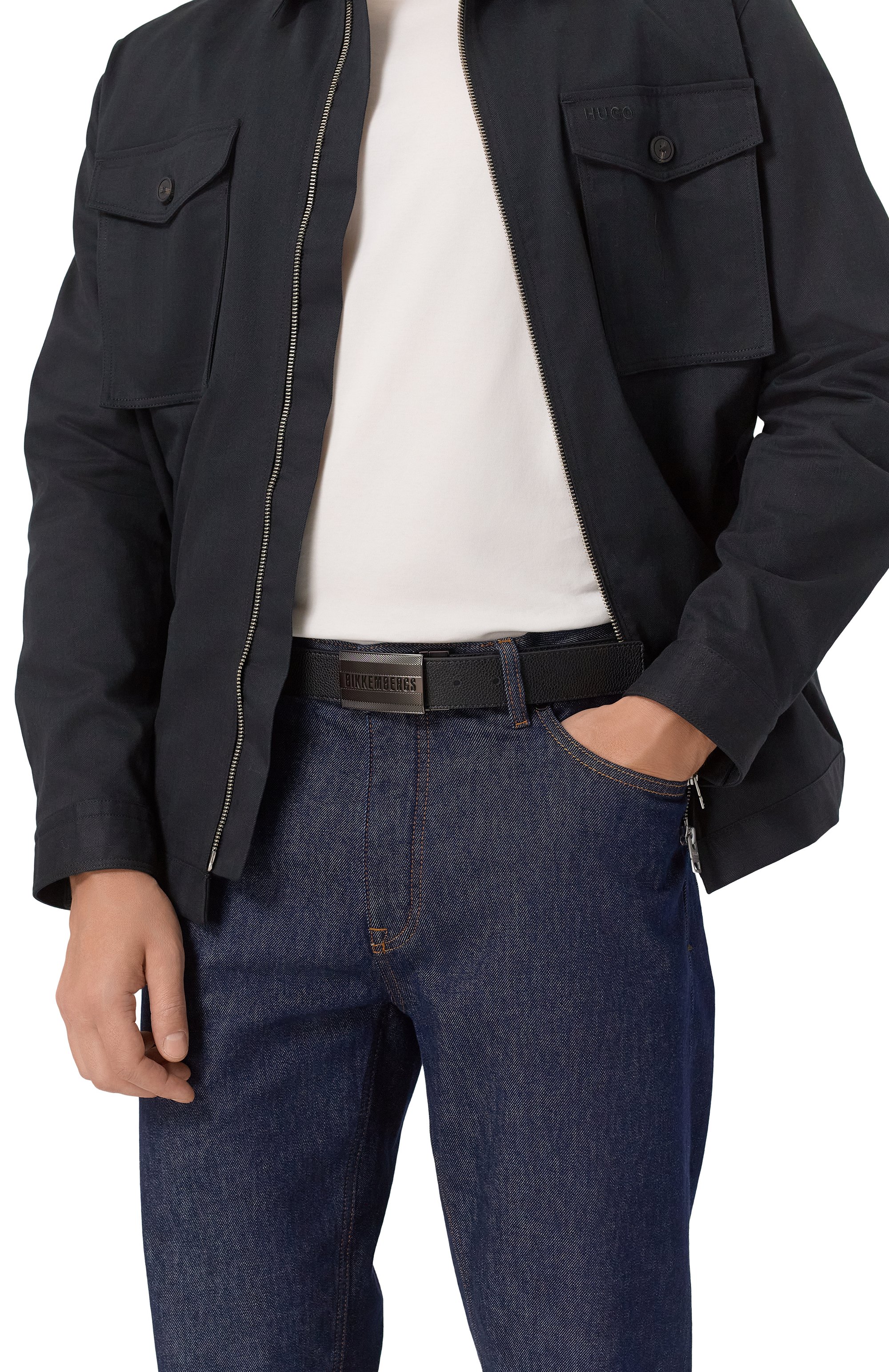 Кожаный ремень DIRK BIKKEMBERGS черного цвета по цене 11450 руб., арт. BKCU01220M125, фото 2 Кожаный ремень DIRK BIKKEMBERGS, арт. BKCU01220M125, фото 2