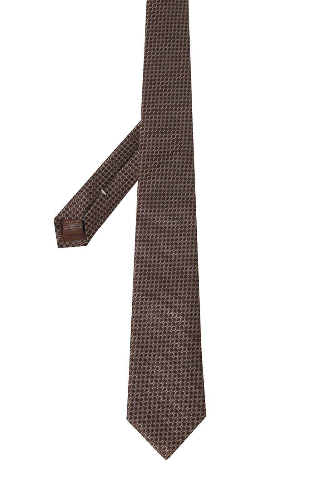 Шелковый галстук CANALI коричневого цвета по цене 16250 руб., арт. 18/HJ04062, фото 3 Шелковый галстук CANALI, арт. 18/HJ04062, фото 3