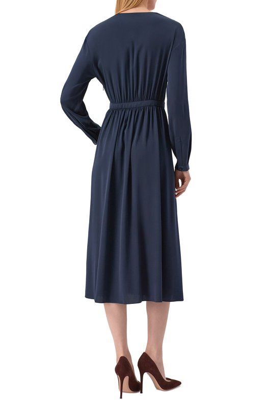 Шелковое платье Loro Piana FAL5846 Синий  FAL5846 Фото 3