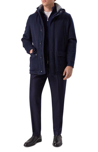 Кашемировая куртка BRUNELLO CUCINELLI темно-синего цвета по цене 586000 руб., арт. MM4006400, фото 2 Кашемировая куртка BRUNELLO CUCINELLI, арт. MM4006400, фото 2