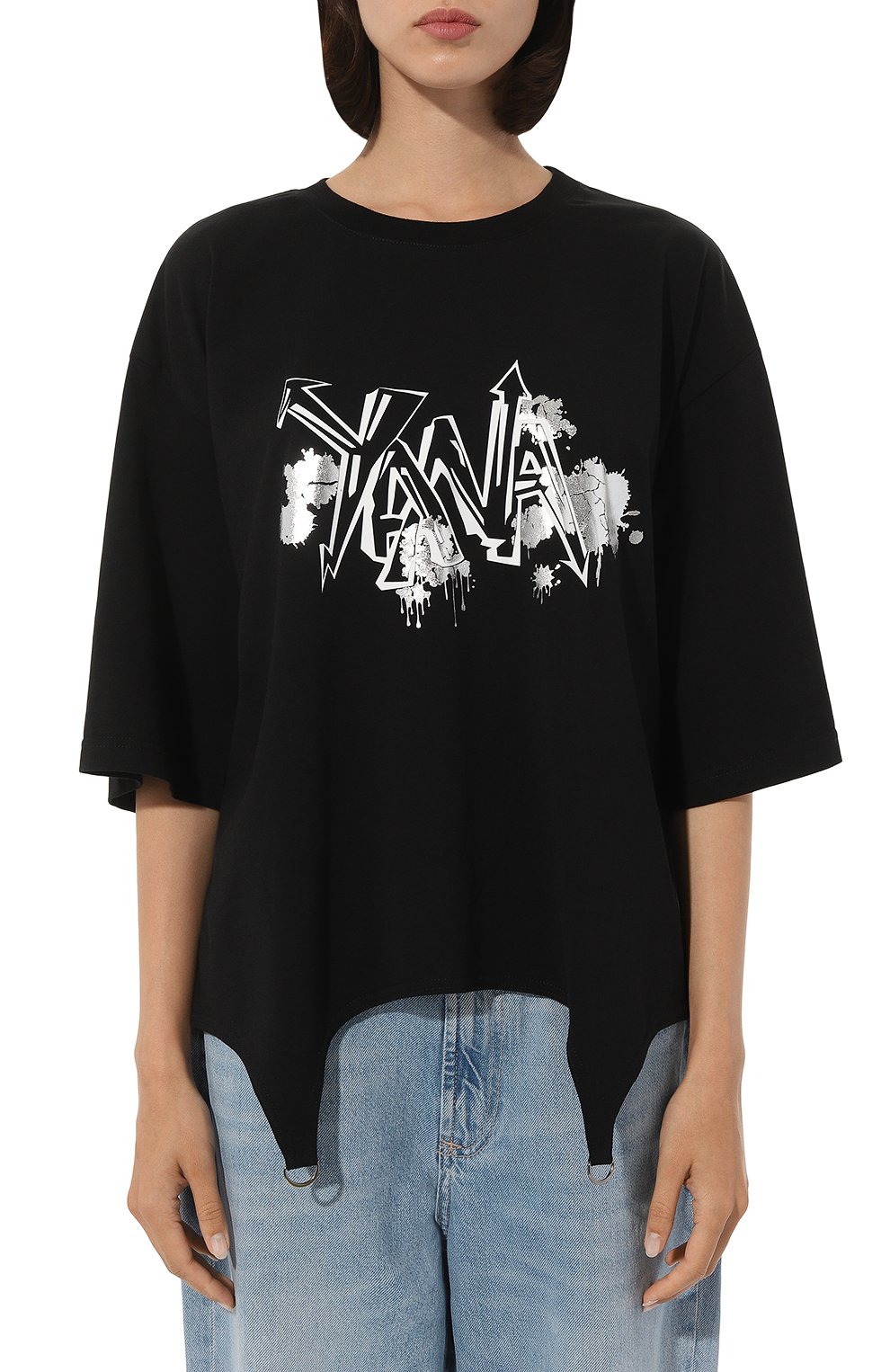 Хлопковая футболка YANA DRESS, арт. 1-17-034-900ШП, фото 3