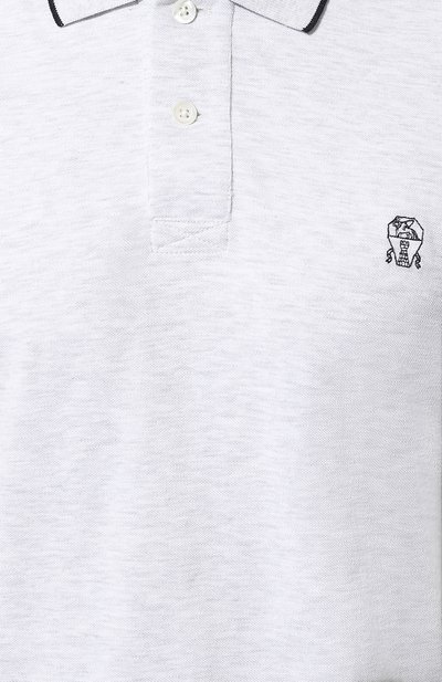 Хлопковое поло BRUNELLO CUCINELLI, арт. ME8549779G, фото 5