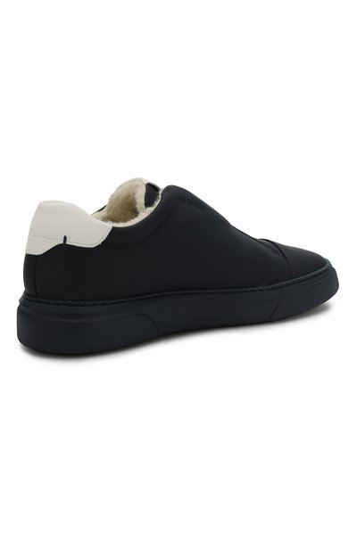 Кожаные кеды HARRYS OF LONDON синего цвета по цене 42250 руб., арт. TUBE WARM TECH LEATHER, фото 4 Кожаные кеды HARRYS OF LONDON, арт. TUBE WARM TECH LEATHER, фото 4