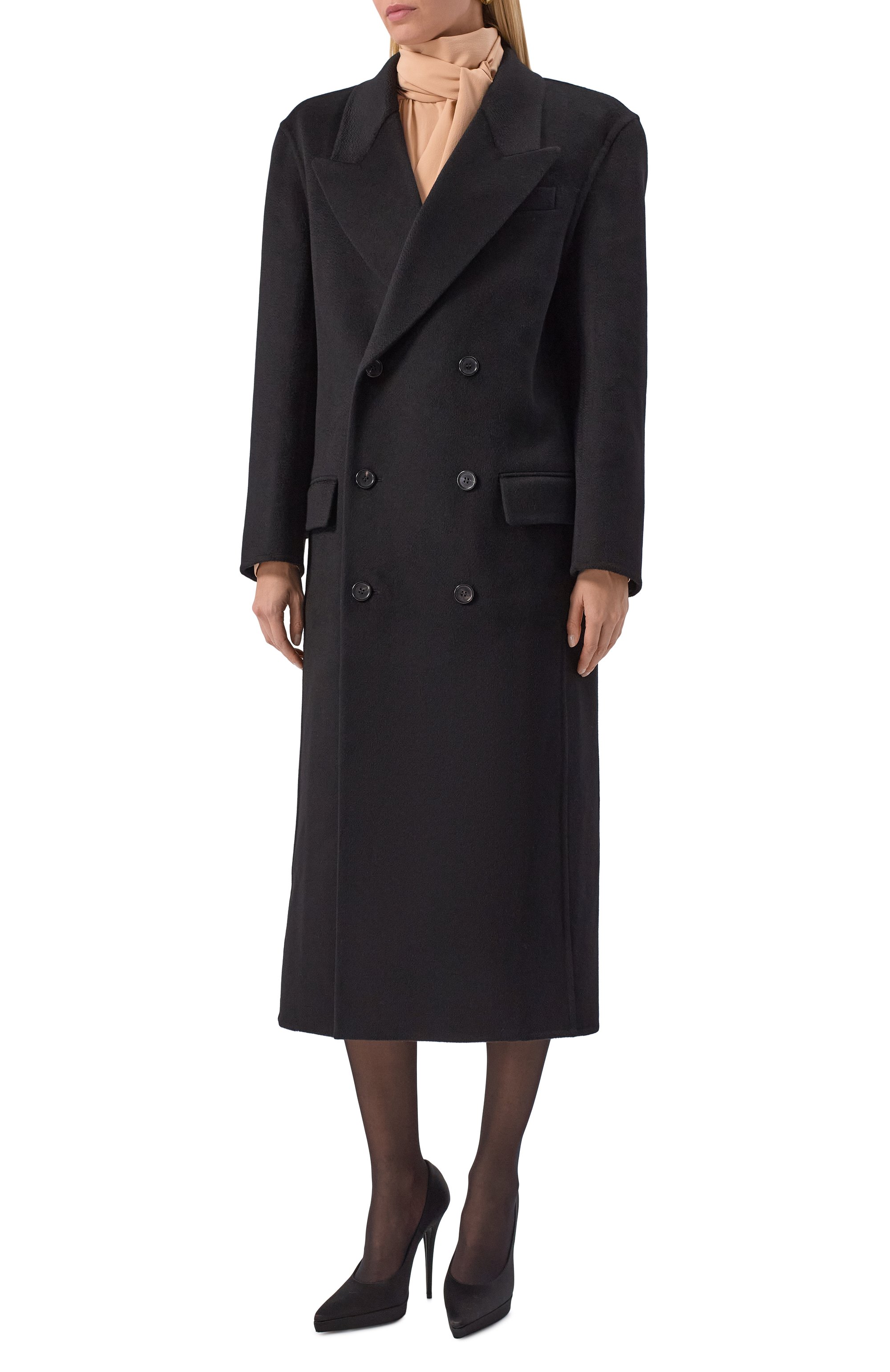 Кашемировое пальто SAINT LAURENT, арт. 835064/Y3J46, фото 3