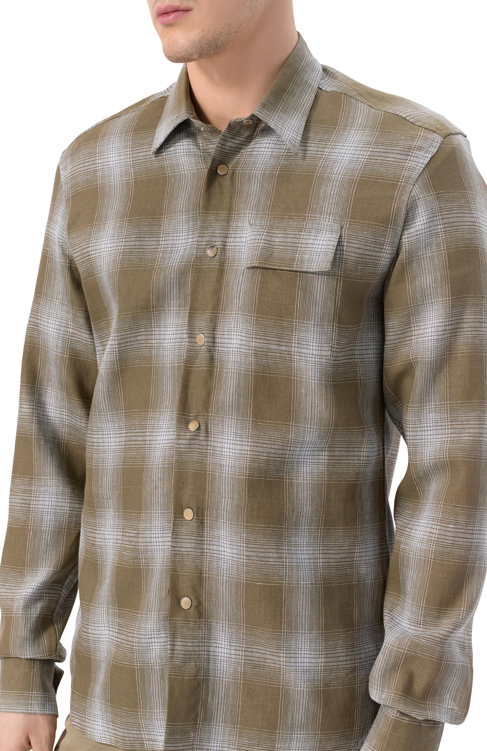 Льняная рубашка KITON, арт. UMCBUBAH0926406_5XL-8XL, фото 5