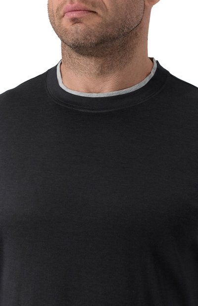 Футболка из шелка и хлопка BRUNELLO CUCINELLI, арт. MH8367427, фото 5