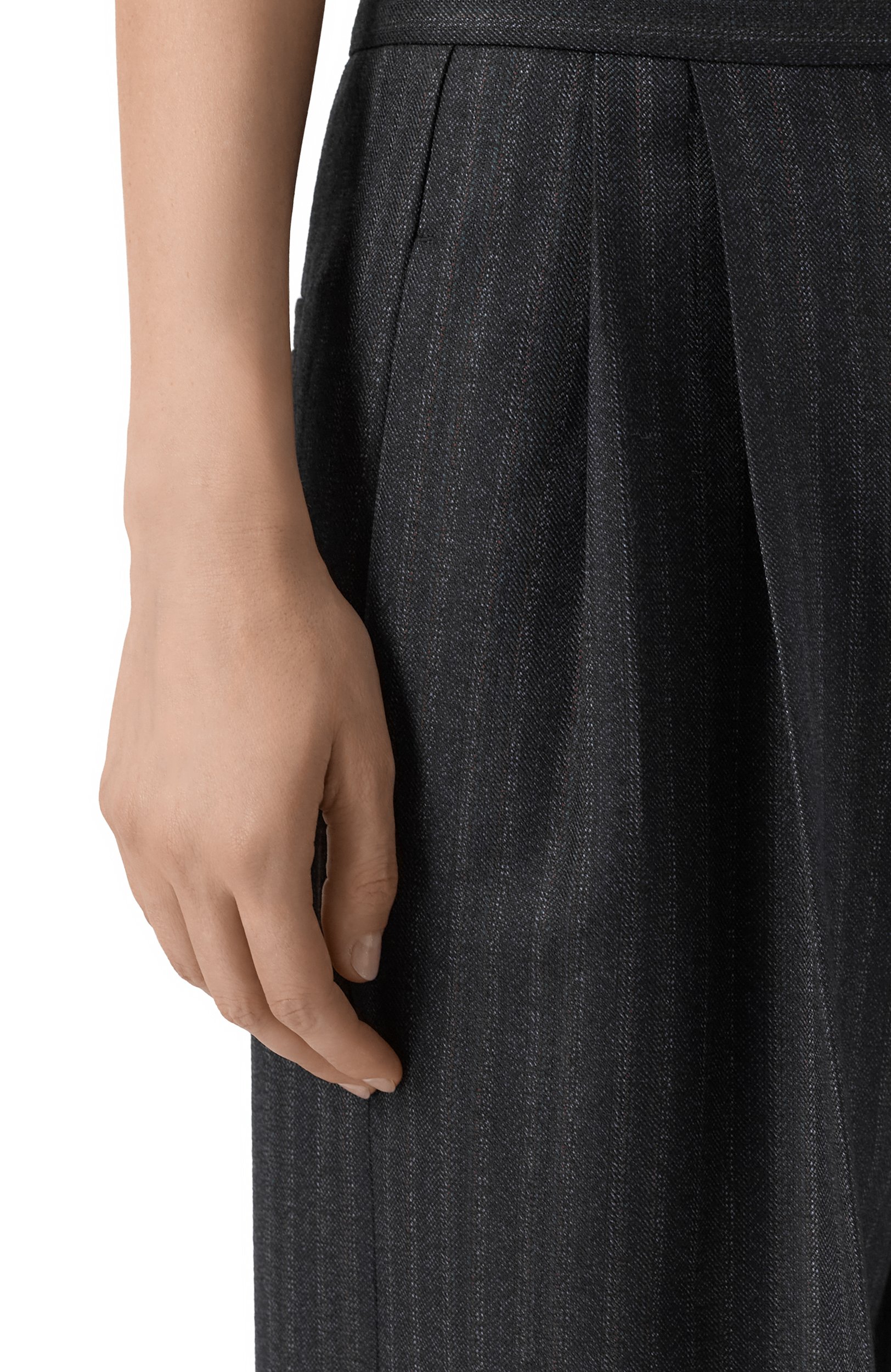 Шерстяные брюки JIL SANDER темно-синего цвета по цене 236000 руб., арт. J02KA0396/J40334, фото 5 Шерстяные брюки JIL SANDER, арт. J02KA0396/J40334, фото 5