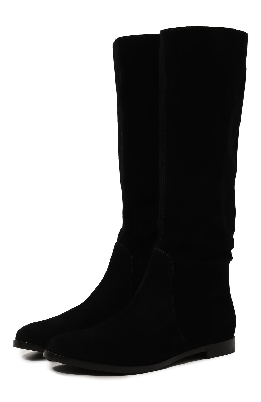 Замшевые сапоги SERGIO ROSSI черного цвета по цене 93300 руб., арт. A59670/MCRM13, фото 1 Замшевые сапоги SERGIO ROSSI, арт. A59670/MCRM13, фото 1