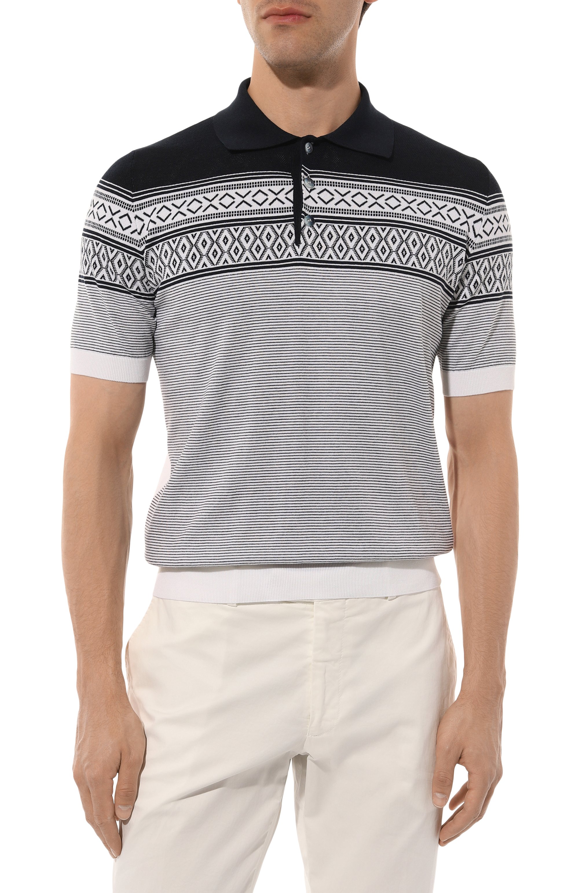 Поло из хлопка и шелка ZILLI, арт. KBP002M0142VETH00, фото 3