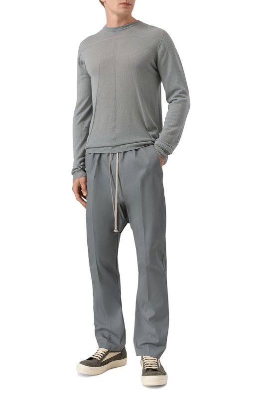 Хлопковые брюки Rick Owens RU02E1380/TE Серый  RU02E1380/TE Фото 2