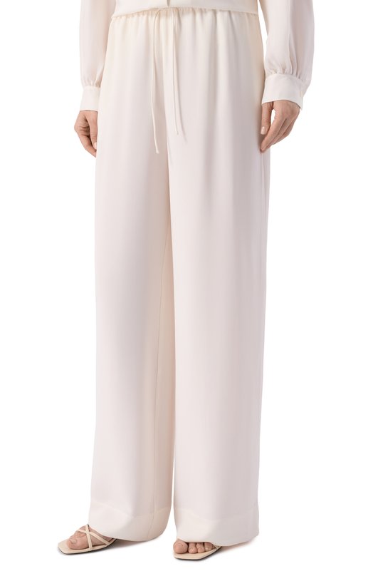 Шелковые брюки 12 STOREEZ 136852 Кремовый  136852 Фото 3