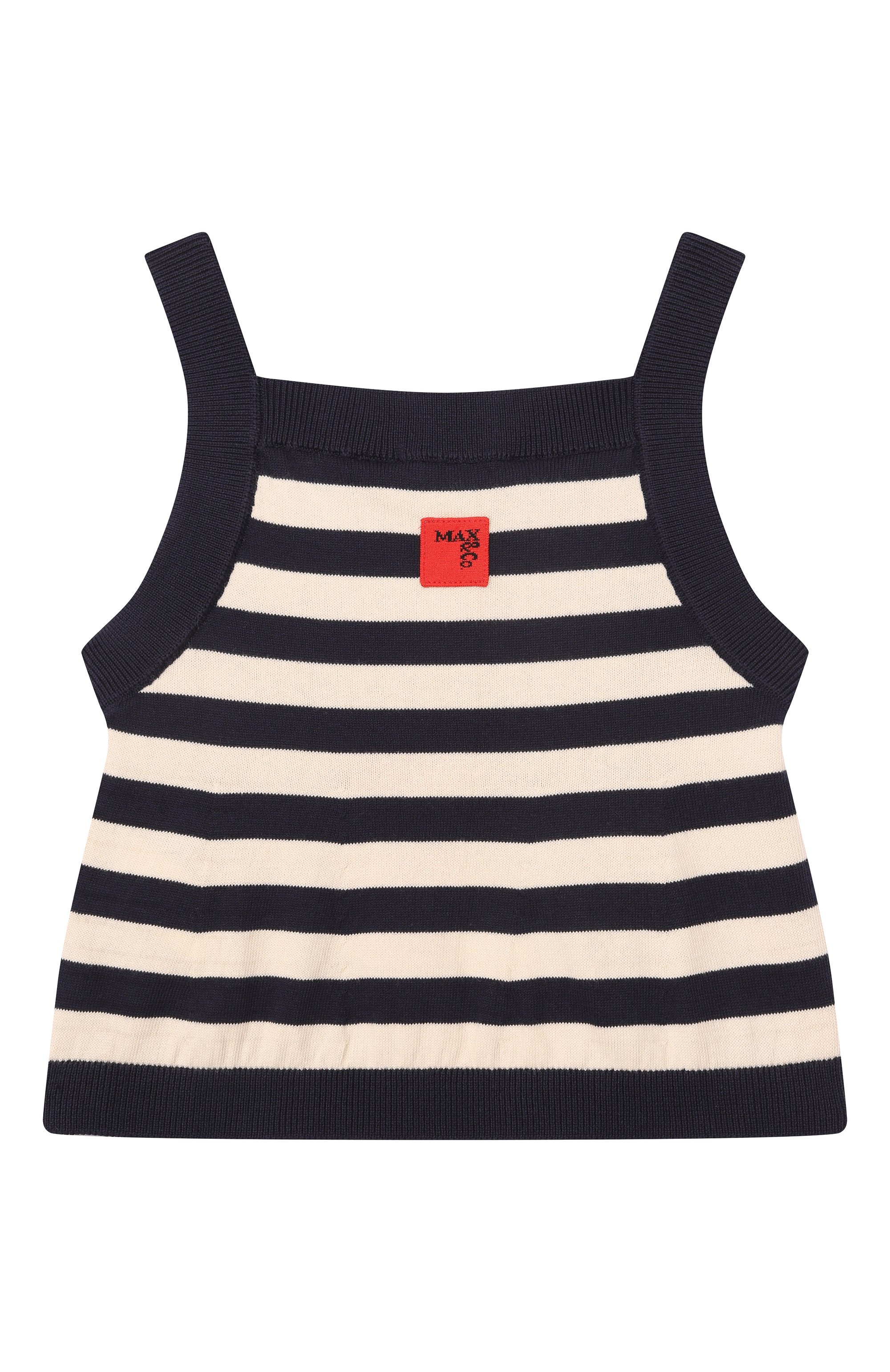 Хлопковая майка MAX&CO темно-синего цвета по цене 11850 руб., арт. MX0294/MX00Y, фото 2 Хлопковая майка MAX&CO, арт. MX0294/MX00Y, фото 2