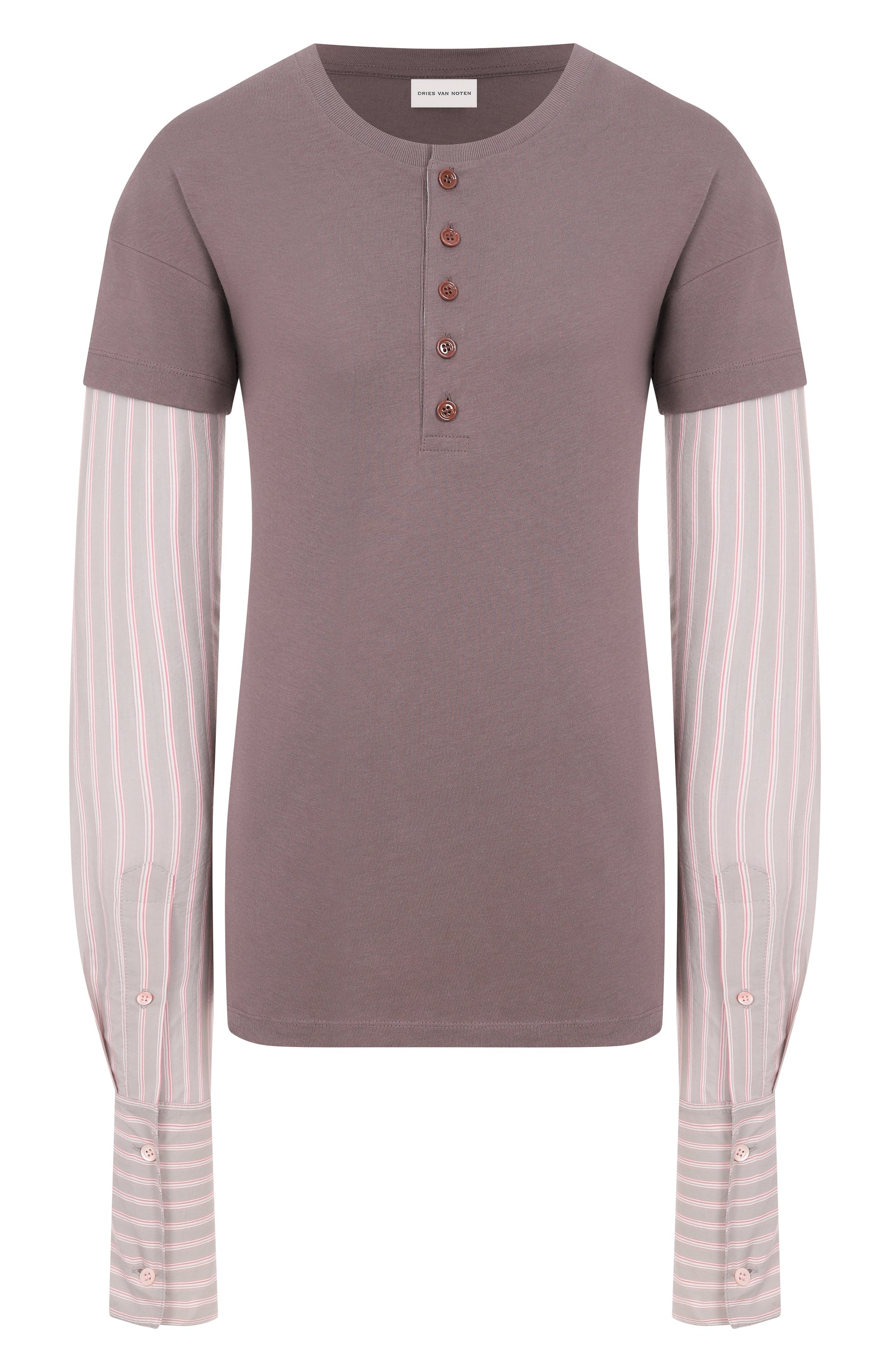 Хлопковый лонгслив-хенли DRIES VAN NOTEN, арт. 251-011156-1603, фото 1