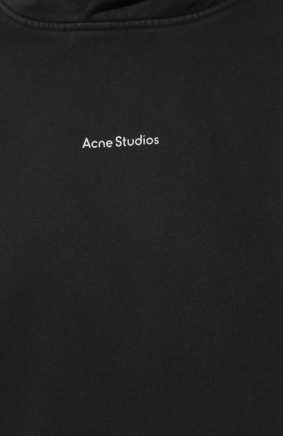 Хлопковое худи ACNE STUDIOS темно-серого цвета по цене 47900 руб., арт. FNMNSWEA000175BLACK, фото 5 Хлопковое худи ACNE STUDIOS, арт. FNMNSWEA000175BLACK, фото 5