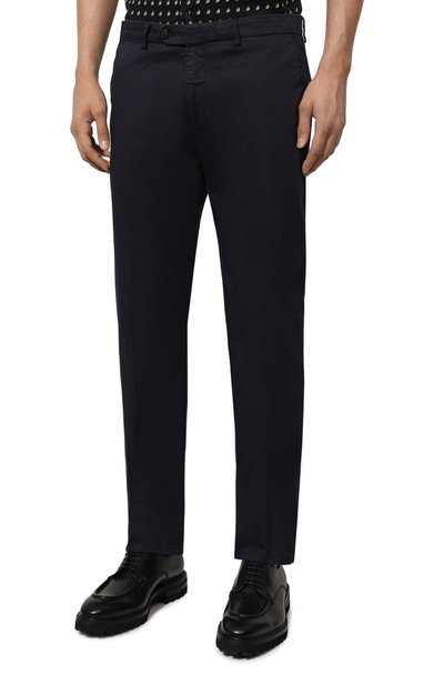 Хлопковые брюки BERWICH темно-синего цвета по цене 22400 руб., арт. ZIP/1 GD, фото 3 Хлопковые брюки BERWICH, арт. ZIP/1 GD, фото 3