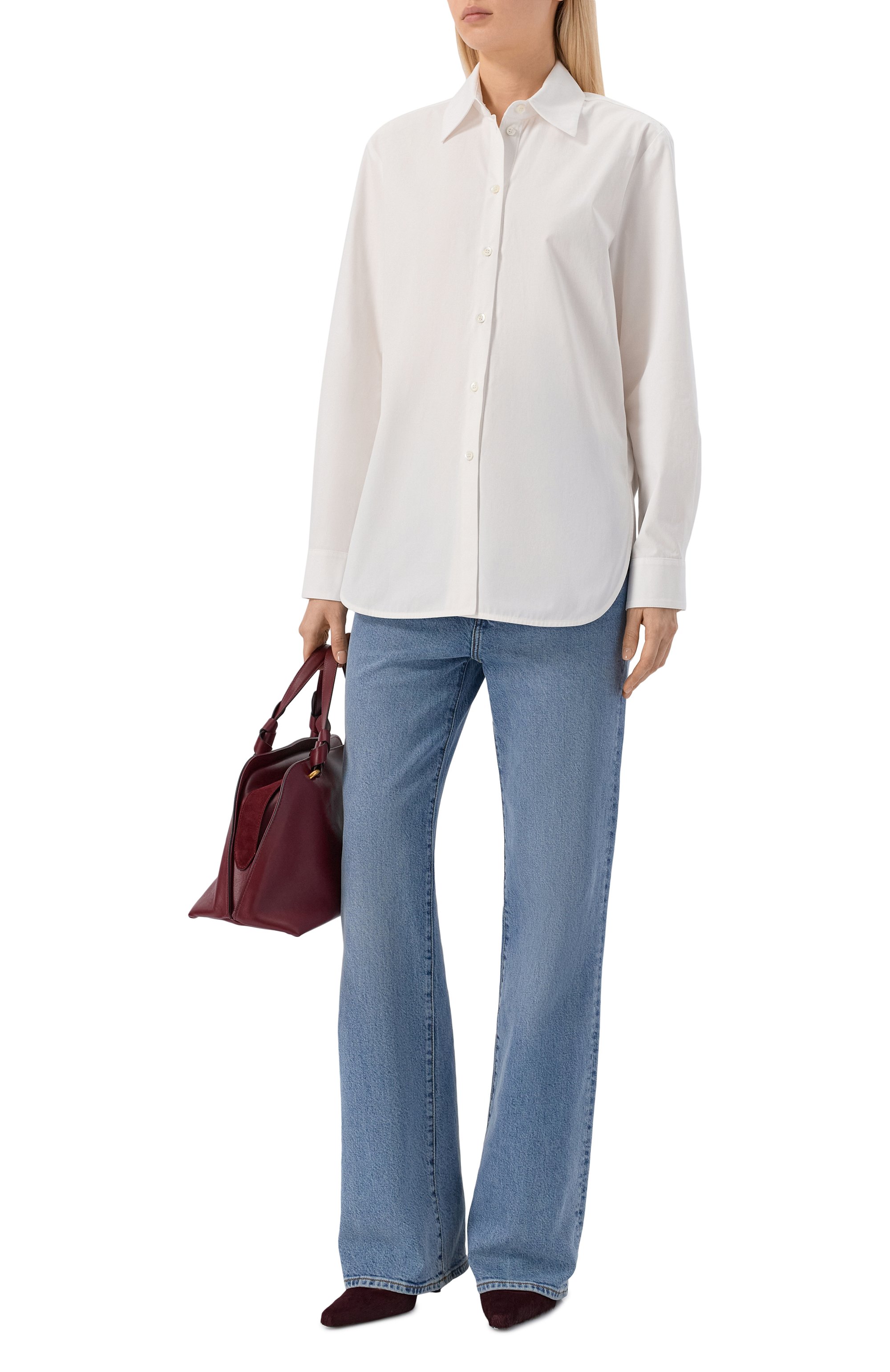 Хлопковая рубашка EMPORIO ARMANI белого цвета по цене 45950 руб., арт. EW002666/AF12441, фото 2 Хлопковая рубашка EMPORIO ARMANI, арт. EW002666/AF12441, фото 2