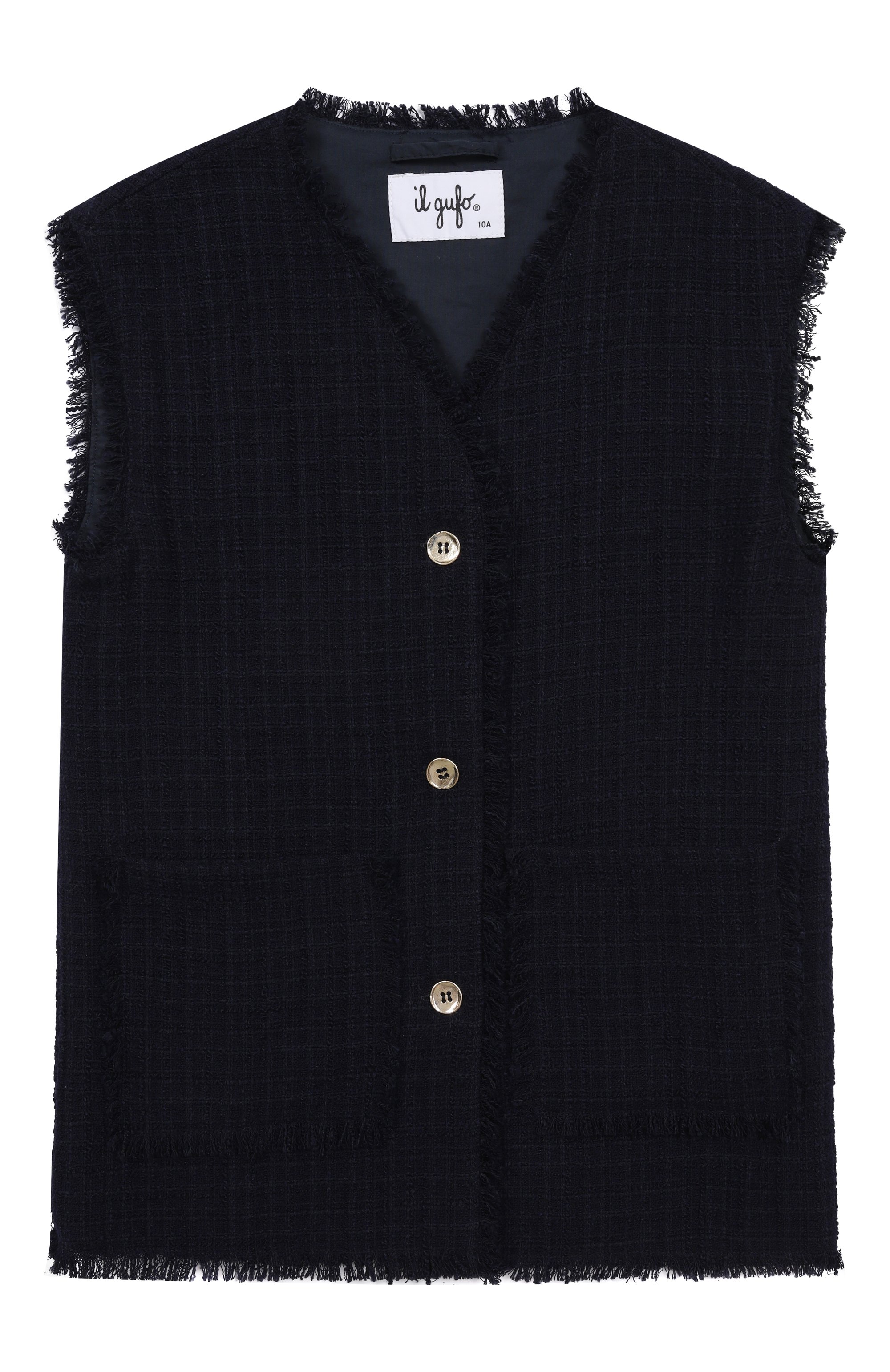 Твидовый жилет IL GUFO, арт. P25GI054C5052/10A-14A, фото 1