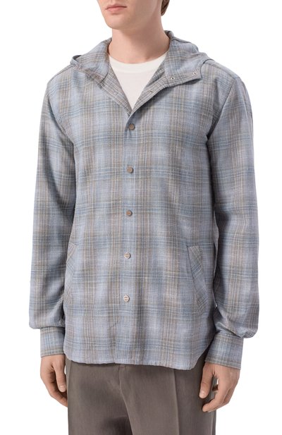 Рубашка из шерсти и шелка KITON, арт. UMCMARK0628G10, фото 3