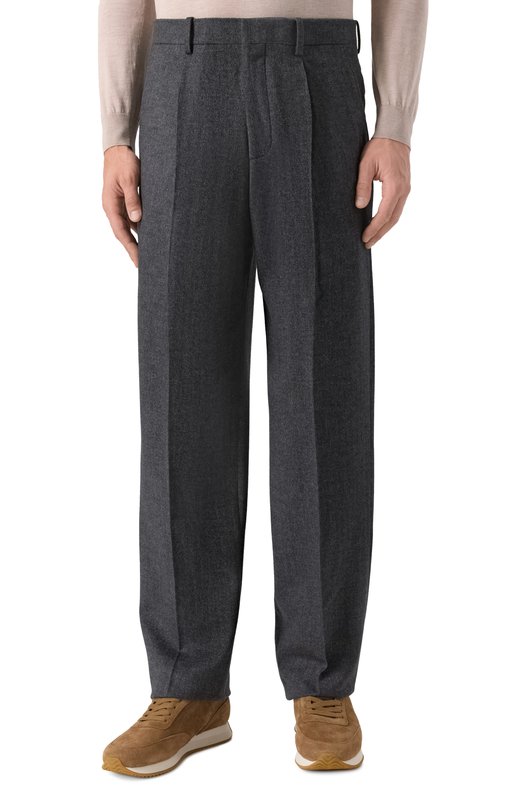 Брюки из шерсти и шелка 12 STOREEZ 133187 Серый  133187 Фото 3