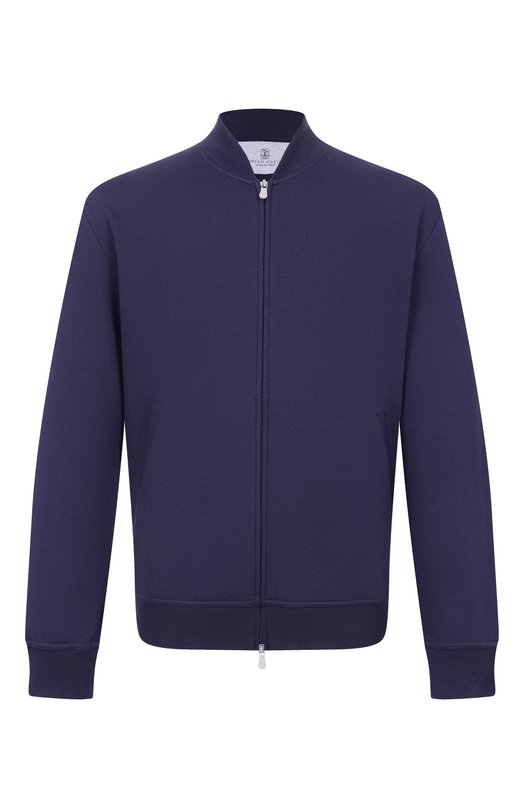 Хлопковая толстовка Brunello Cucinelli MW8639072G Синий MW8639072G