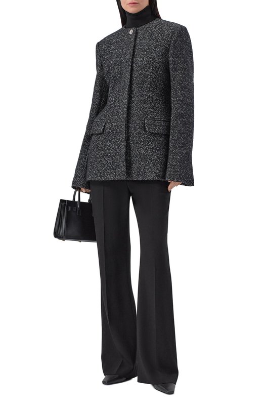 Твидовый жакет TOTEME 254-WR00145-FB0507 Чёрно-белый  254-WR00145-FB0507 Фото 2