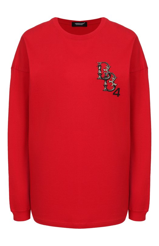 Хлопковый лонгслив Undercover UC2E1892-1 Красный UC2E1892-1