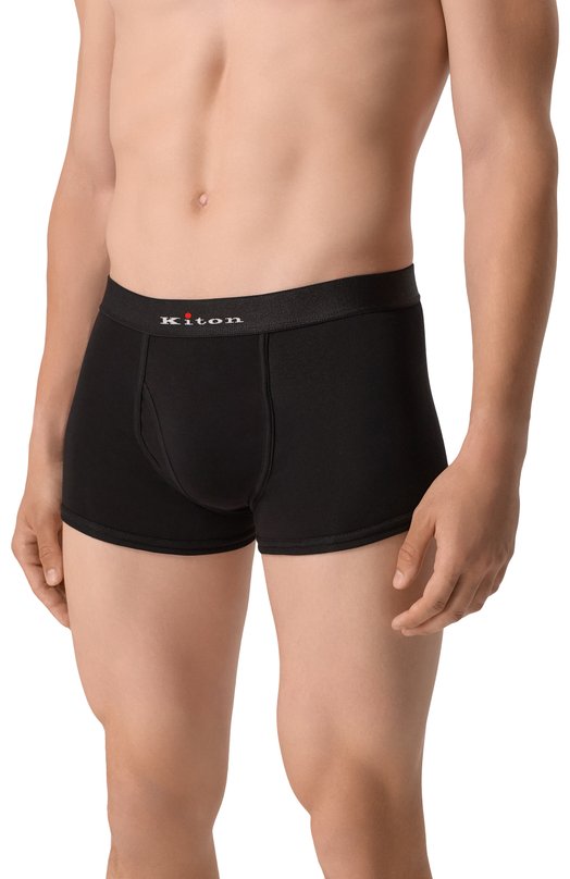 Хлопковые боксеры Kiton UNWBX16K0747D01 Чёрный  UNWBX16K0747D01 Фото 2