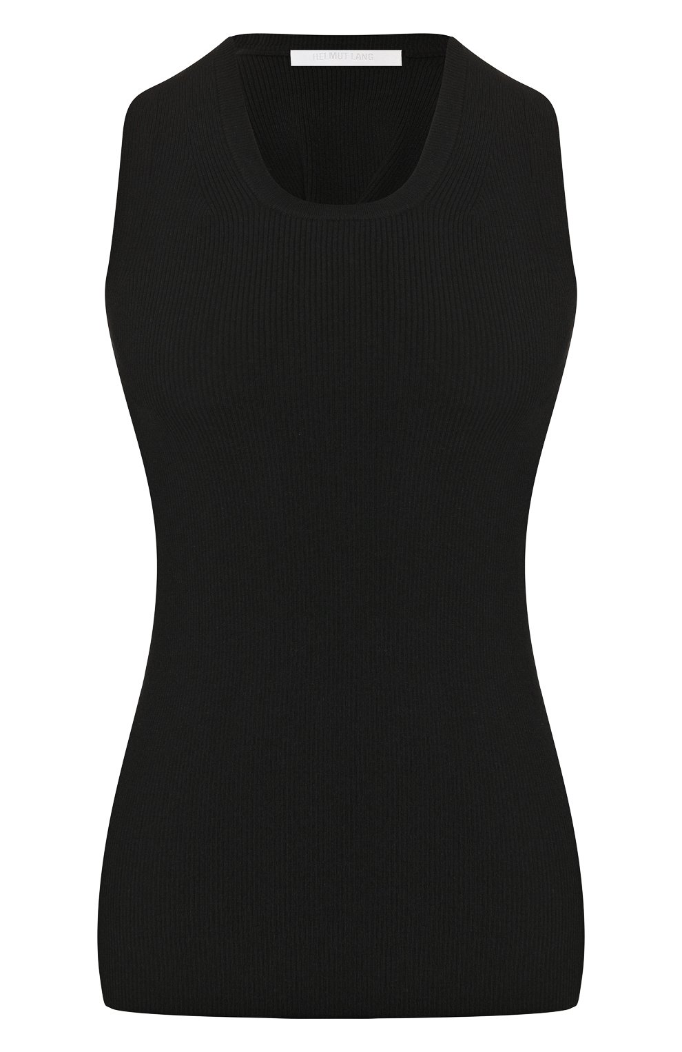 Топ из вискозы HELMUT LANG черного цвета по цене 29950 руб., арт. J06HW704, фото 1 Топ из вискозы HELMUT LANG, арт. J06HW704, фото 1