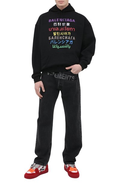 Хлопковое худи BALENCIAGA черного цвета по цене 67450 руб., арт. 570811/TJVI6, фото 2 Хлопковое худи BALENCIAGA, арт. 570811/TJVI6, фото 2