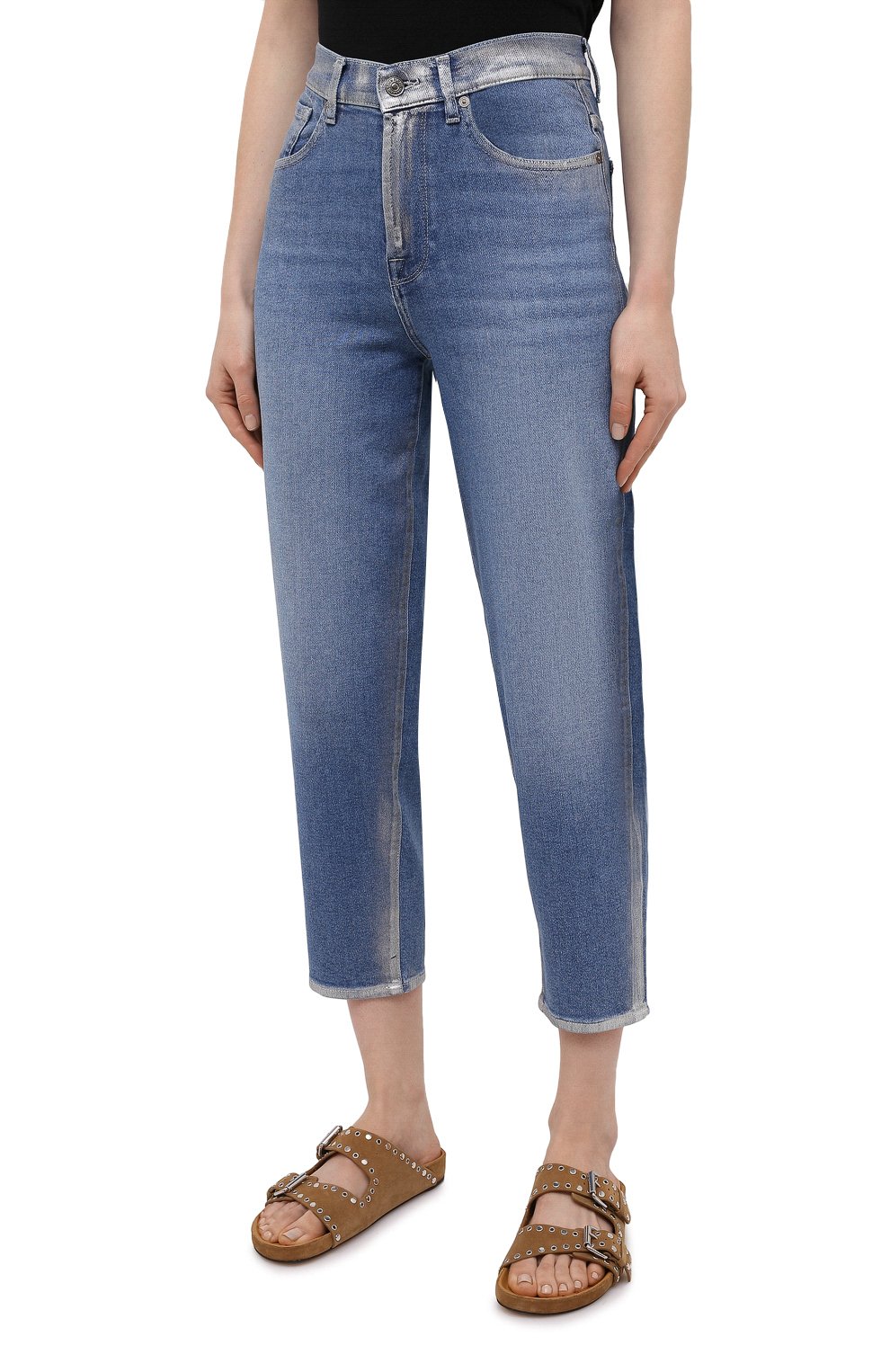 Джинсы 7 FOR ALL MANKIND голубого цвета по цене 34050 руб., арт. JSA71200SK, фото 3 Джинсы 7 FOR ALL MANKIND, арт. JSA71200SK, фото 3