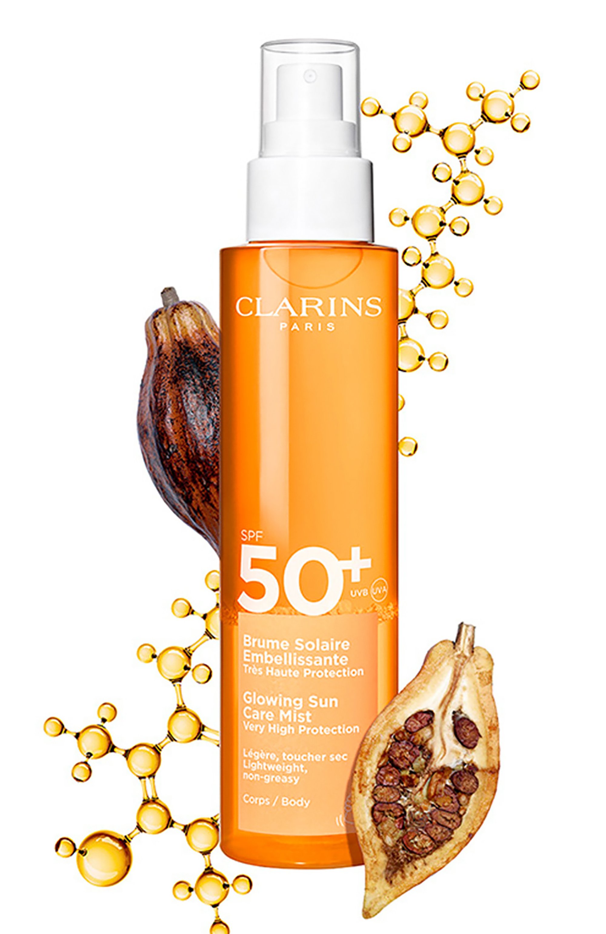 Увлажняющий солнцезащитный спрей для тела spf 50+ (150ml) CLARINS, арт. 80111696, фото 4