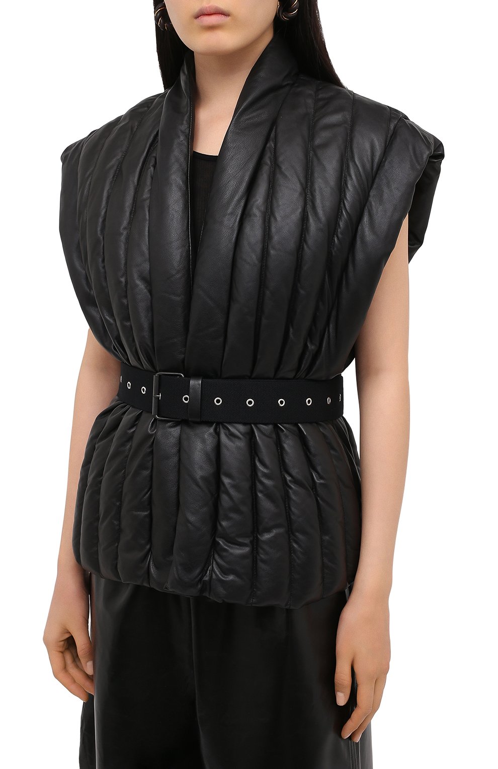 Кожаный жилет ISABEL MARANT, арт. VE1415-20A047I/AJALI, фото 4