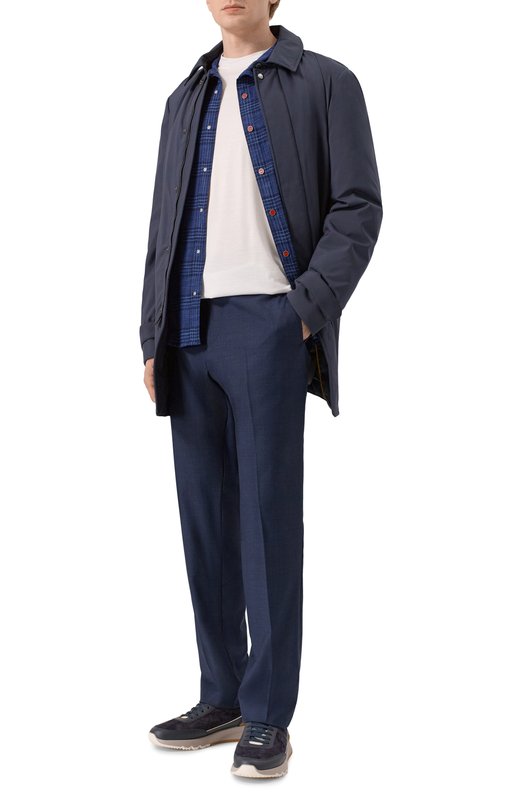 Шерстяные брюки Kiton UPLACRK0123G04 Синий  UPLACRK0123G04 Фото 2