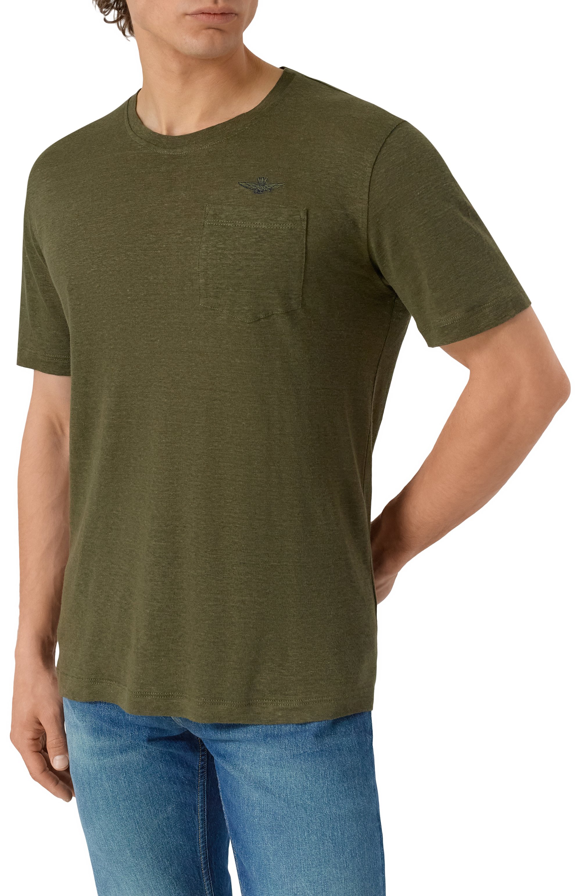 Льняная футболка AERONAUTICA MILITARE, арт. 251TS2402J679, фото 3