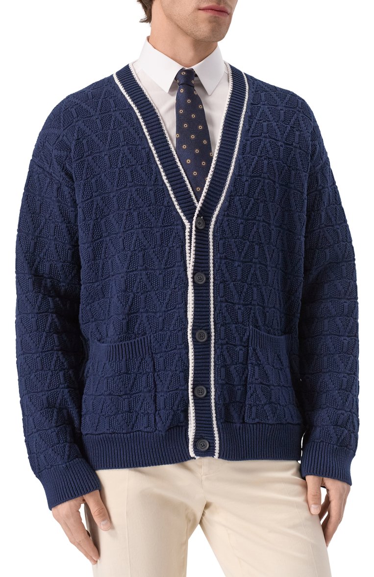 Хлопковый кардиган VALENTINO, арт. 5V3KA03XACD, фото 3