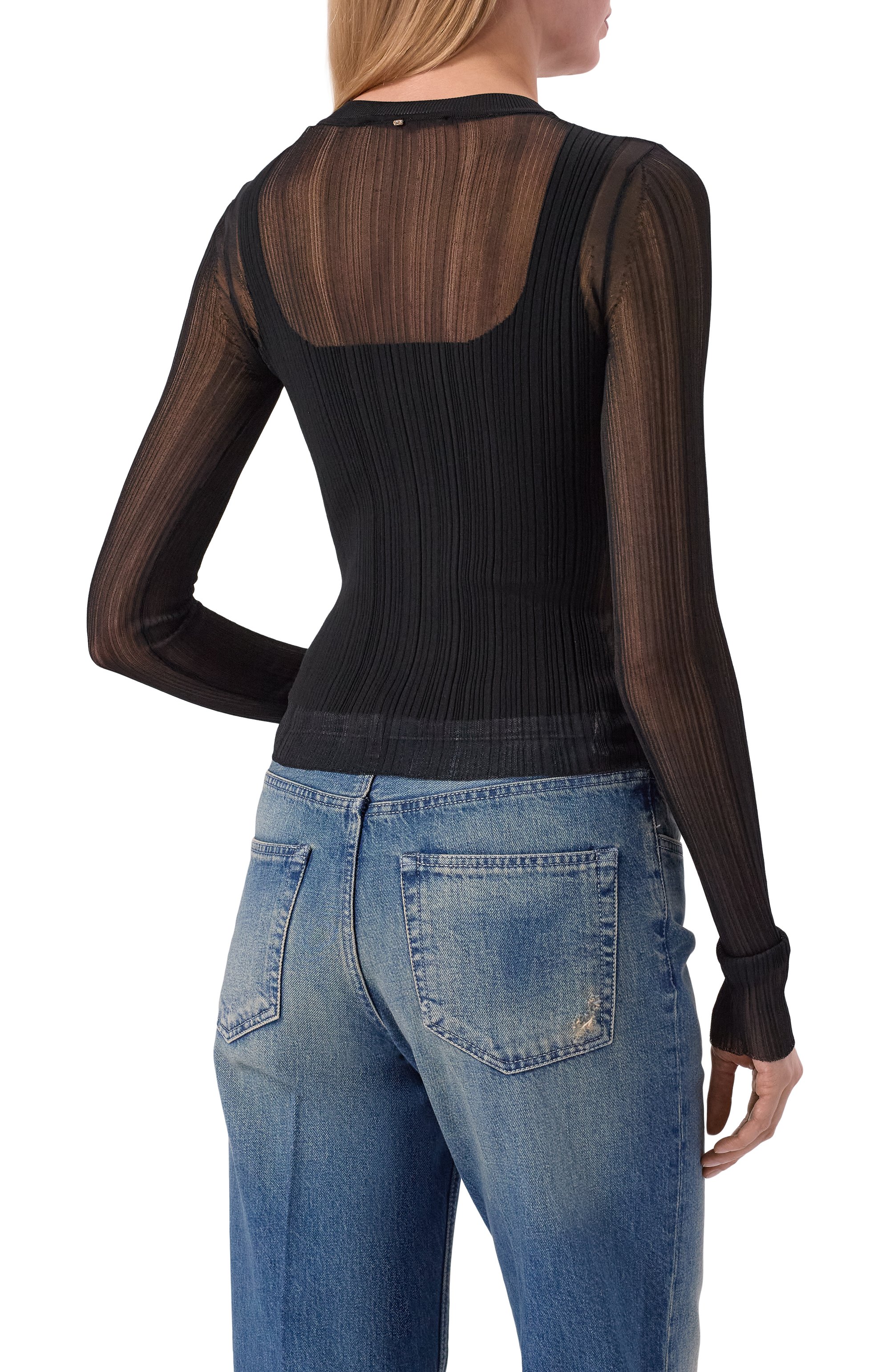 Пуловер из вискозы SPORTMAX черного цвета по цене 56400 руб., арт. SPXBU0N0, фото 4 Пуловер из вискозы SPORTMAX, арт. SPXBU0N0, фото 4