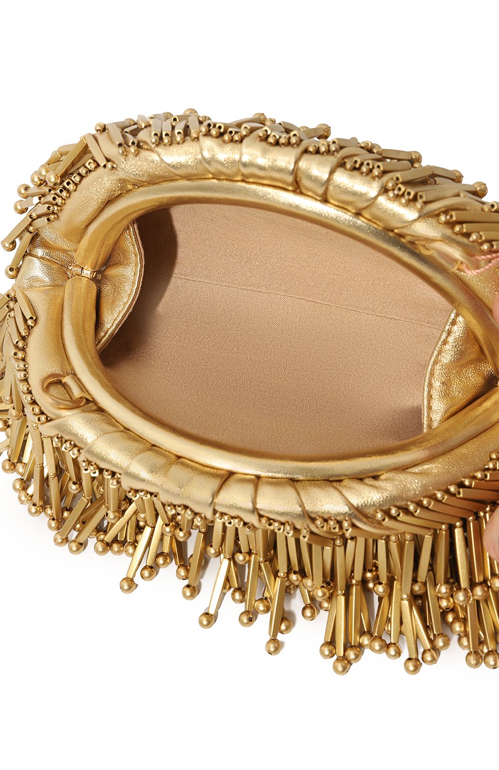 Клатч jaala CULT GAIA золотого цвета по цене 69250 руб., арт. CB2977/BRUSHED BRASS, фото 5 Клатч jaala CULT GAIA, арт. CB2977/BRUSHED BRASS, фото 5