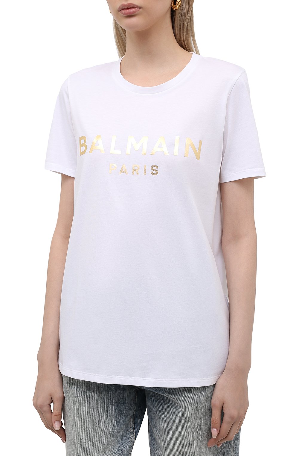 Хлопковая футболка BALMAIN, арт. VF0EF000/B020, фото 3