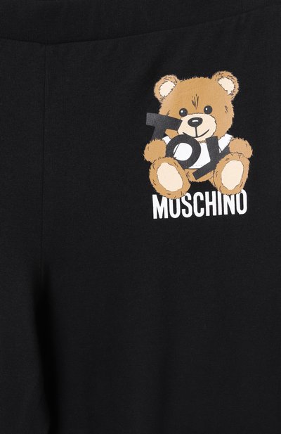Хлопковые брюки MOSCHINO черного цвета по цене 10700 руб., арт. HBP051/LBA00/10-14, фото 3 Хлопковые брюки MOSCHINO, арт. HBP051/LBA00/10-14, фото 3
